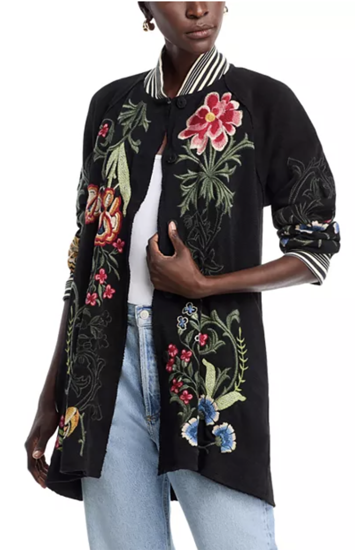 JOHNNY WAS Long Velvet Bomber Jacket-SALE