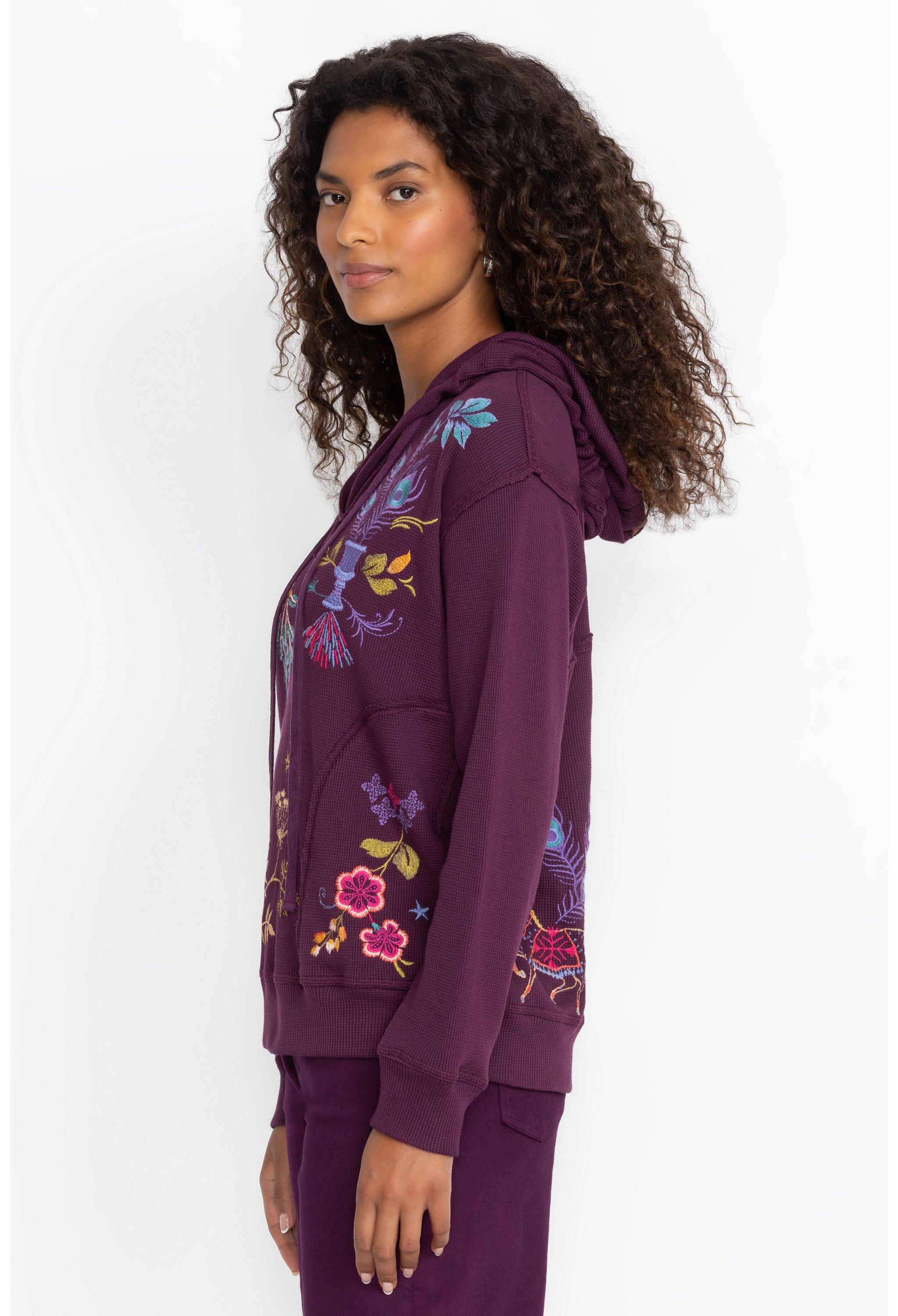 JOHNNY WAS RELAXED THERMAL HOODIE -SALE