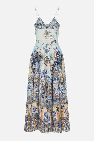 CAMILLA Long Dress With Tie Front