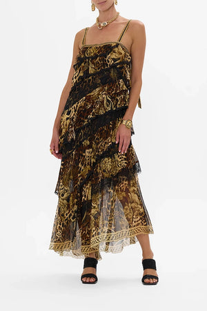 CAMILLA Asymmetric Spliced Lace Dress