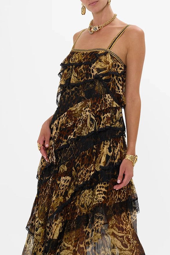 CAMILLA Asymmetric Spliced Lace Dress -SALE