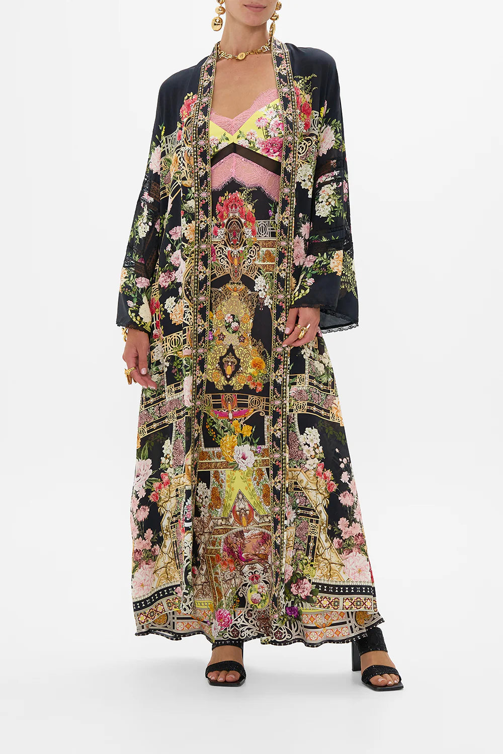 CAMILLA FLARE SLEEVE LONG ROBE -SALE