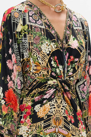 CAMILLA LONG SPLIT FRONT TWIST DRESS