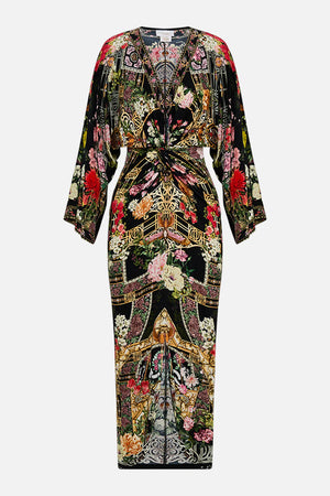 CAMILLA LONG SPLIT FRONT TWIST DRESS