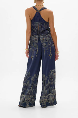 CAMILLA V NECK TOP WITH KNOT BACK