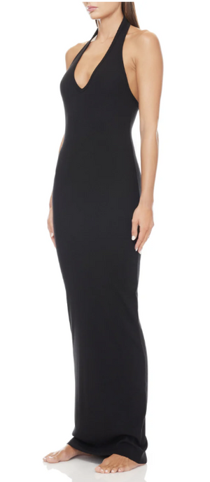 HALTER MAXI DRESS BLACK