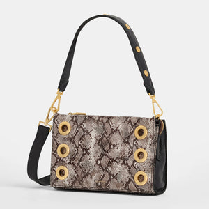 Hammitt MONTANA CLUTCH SML Contrast Snake/Brushed Gold