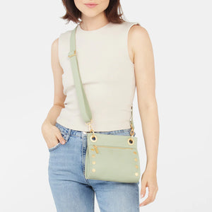 Hammitt Small leather Crossbody TONY SML Cypress Sage/Brushed Gold