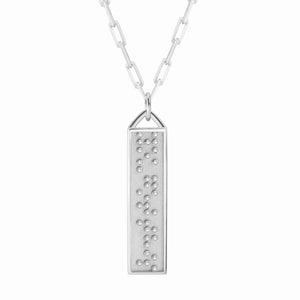 Touchstone You Got This Bar Silver Necklace