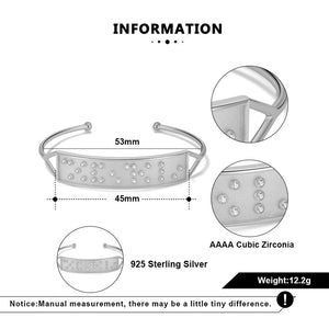 Touchstone MON AMOUR Hidden Messages Braille Inspired Silver Cuff Bracelet