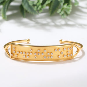 Touchstone 'You Got This' Gold Bling Cuff Bracelet