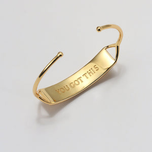 You Got This Braille Hidden Messages Cuff Bracelet Inside Engraving | Touchstone by Everwild Designs
