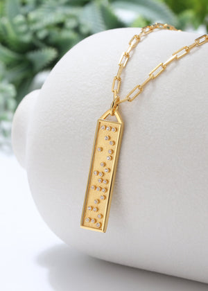 Touchstone Limitless Bar Gold Necklace