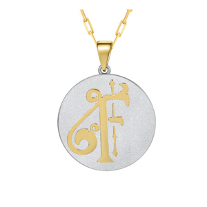 Saints & Saviors Fancy Initial F Pendant Necklace