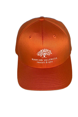 Chocolate Rancho Valencia Resort Logo Baseball Cap Orange