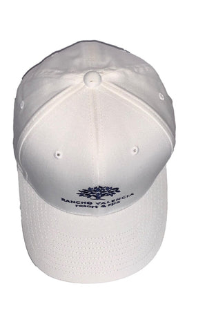 Light Gray Rancho Valencia Resort Logo Baseball Cap White