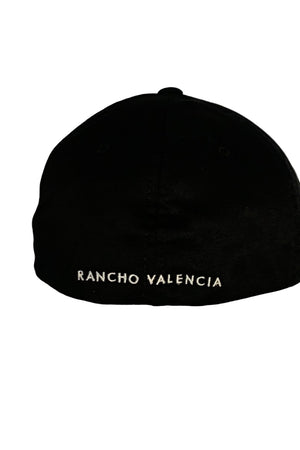 Black Rancho Valencia Resort Pony Room Logo Baseball Cap Black