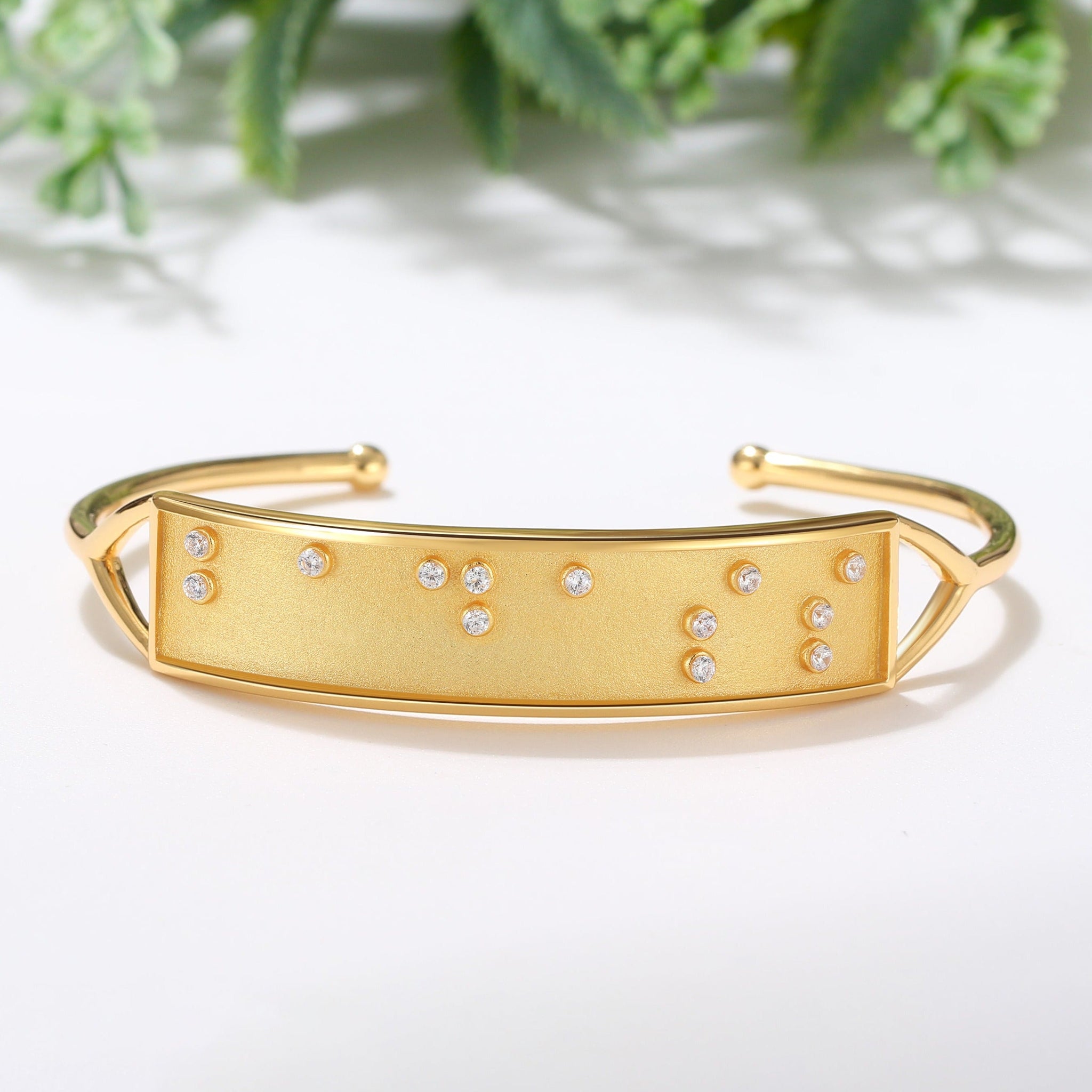 Braille Inspired Cuff Bracelet | Touchstone Collection by Everwild -  Sheridanboutique